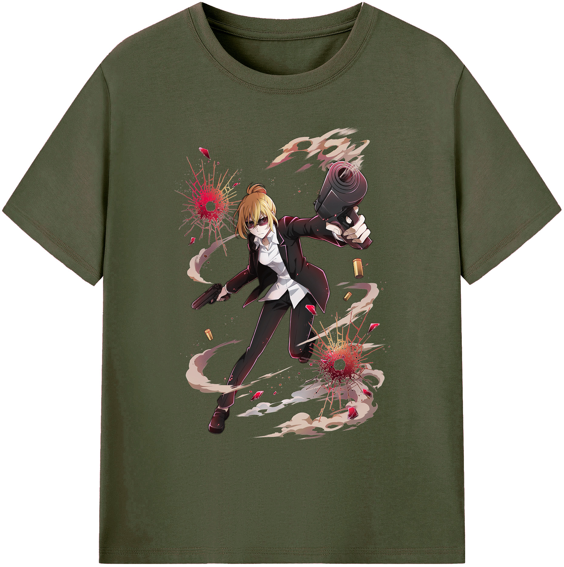 （画像用） 文豪ストレイドッグス Bungo Stray Dogs 綿100％ メンズ半袖Tシャツ｜肌触りやわらか＆通気性